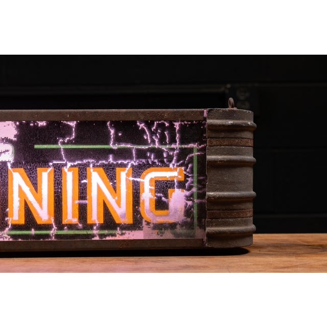 Vintage "Odorless Dry Cleaning" Lighted Storefront Sign For Sale In Chicago - Image 6 of 9