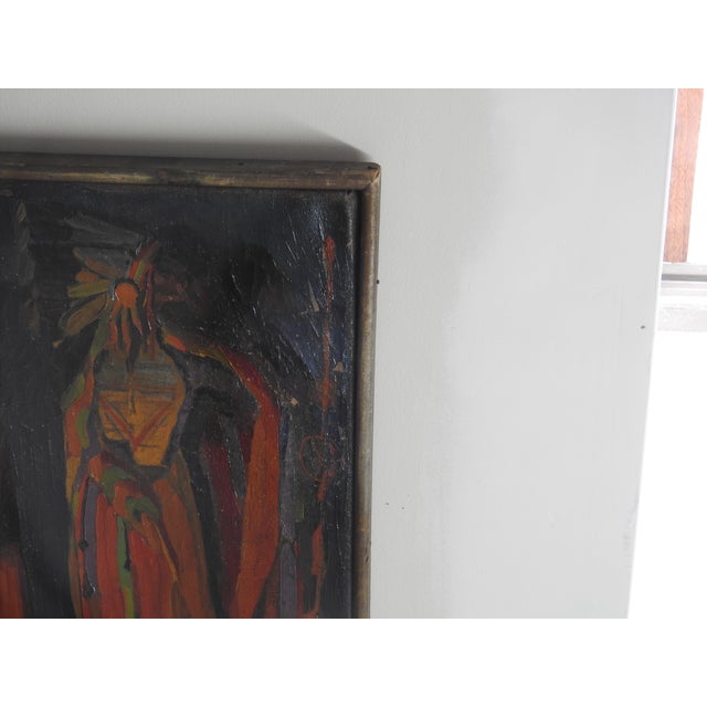 1920s Robert Whitmore "Indian Procession" Oil Painting Early 20th Century For Sale - Image 5 of 13