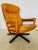 Vintage Swedish Leather Reclining Swivel Chair from Göte Möbler, 1970 For Sale - Image 4 of 16