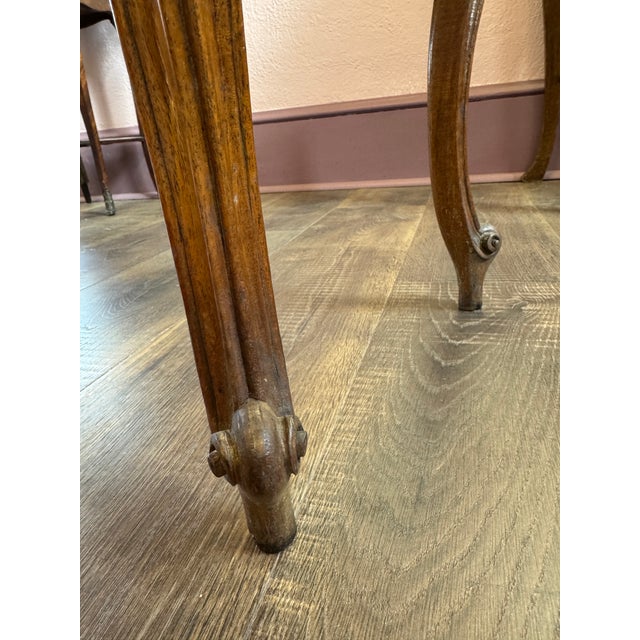 Brown Early 20th Century French Provincial Upholstered Piano Bench For Sale - Image 8 of 13