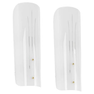 Large Glass Sconces attributed to Kaiser for Kaiser Idell / Kaiser Leuchten, Germany, 1970s, Set of 2 For Sale