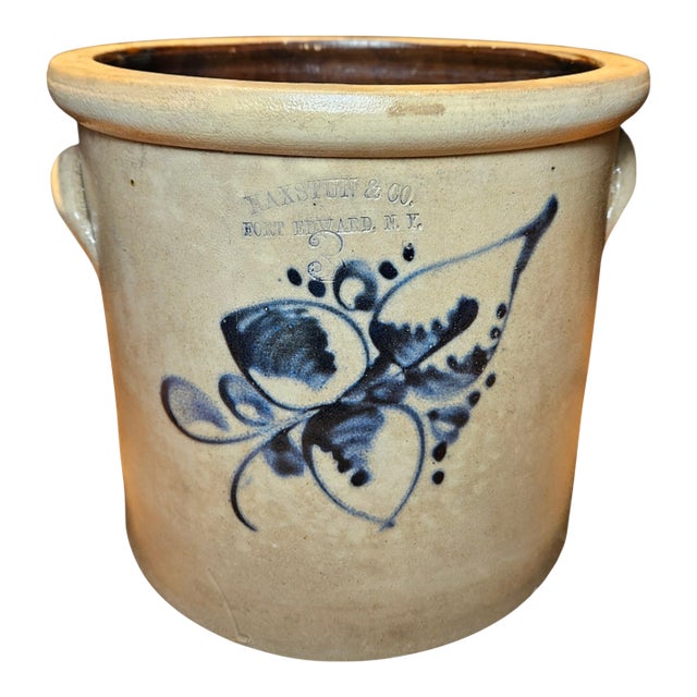 Haxstun & Co. Floral Stamped 3 Gallon Crock For Sale