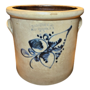 Haxstun & Co. Floral Stamped 3 Gallon Crock