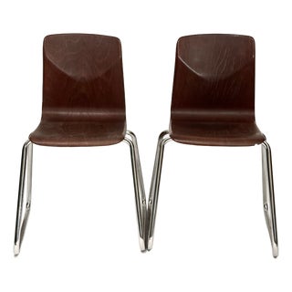 Set of Stacking Chairs in Pagwood from Thur-Op For Sale