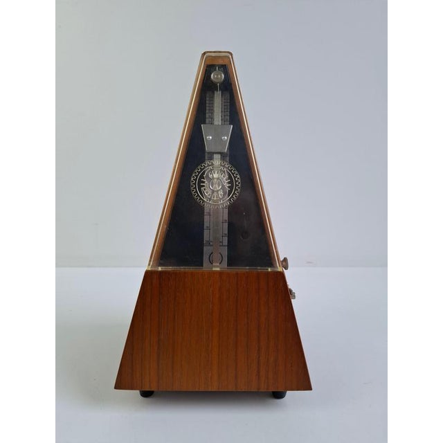 Mid-Century Modern German Mechanical Metronome in Wood from Wittner, 1970 For Sale - Image 4 of 18