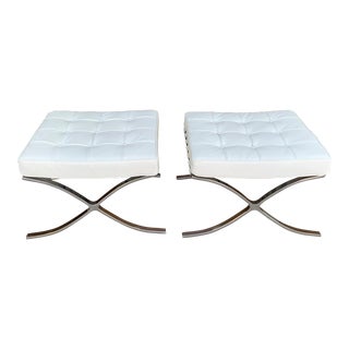 Vintage 1980’s Knoll Barcelona Stools For Sale