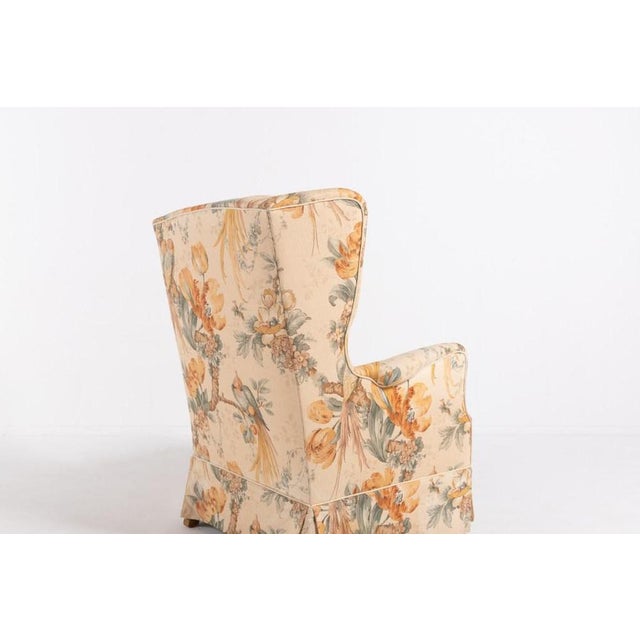 Beige Lysberg Hansen & Therp Wing Armchair, 1950s For Sale - Image 8 of 12