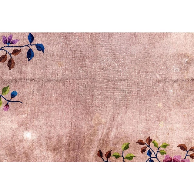 A Sensational Antique 10'x14' Purple Ground Art Deco Chinese Rug Circa 1920 For Sale - Image 4 of 6