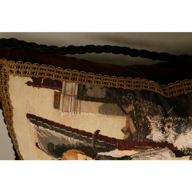 Textile C.1880 the Best Antique English Folk Art Hand-Beaded Pillow Ever For Sale - Image 7 of 10