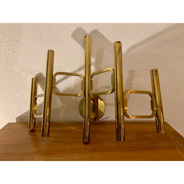 Large Space Age Wall Lamp Sculpture from Maison Jansen and Sciolari, 1960s For Sale - Image 16 of 18