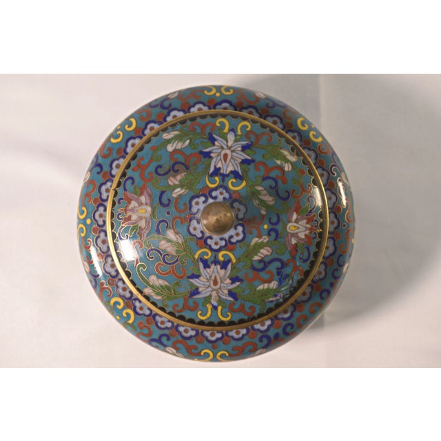 Gold Cloisonné Enamel Candy Dish, 1890s For Sale - Image 8 of 9