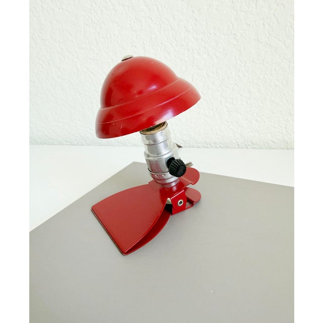 1950s Red Mini Clip Light For Sale In Sacramento - Image 6 of 9