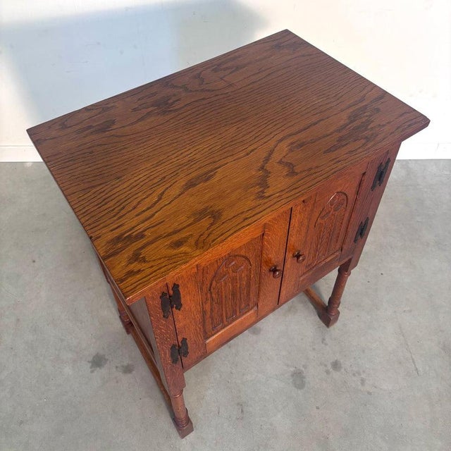 Wood Vintage Oak Hall Cabinet, 1960s For Sale - Image 7 of 12