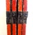 Antique Italian Floral Scarlet & Black Venetian Painted 4 Panel Folding Screen For Sale - Image 11 of 15