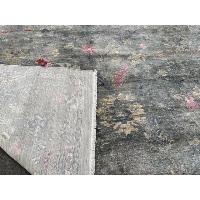 Gray 9ft X 12ft Loloi Giada Jardin Area Rug, Lagoon Multi For Sale - Image 8 of 12