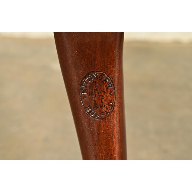 Kittinger Chippendale Carved Mahogany Open Arm Library Chairs | Pair For Sale - Image 12 of 18