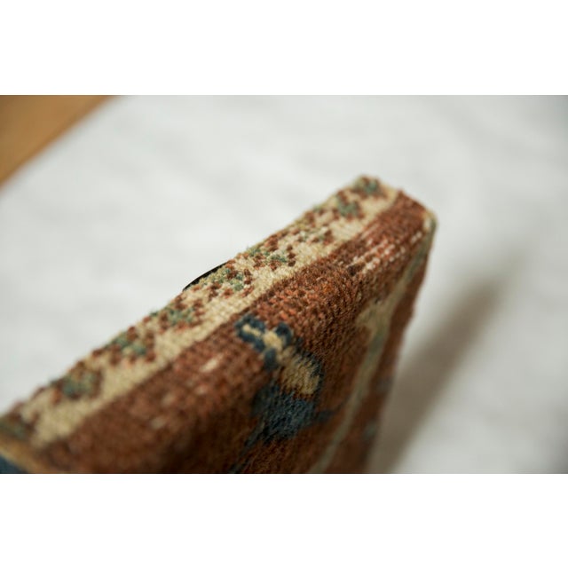 Wood Decorative Cork Board Antique Ziegler Mahal Rug Fragment Art For Sale - Image 7 of 16