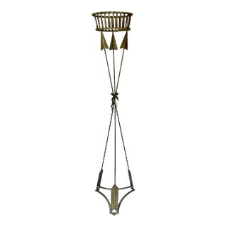 Mid 20th Century Regency Style Wrought Iron Jardiniere For Sale