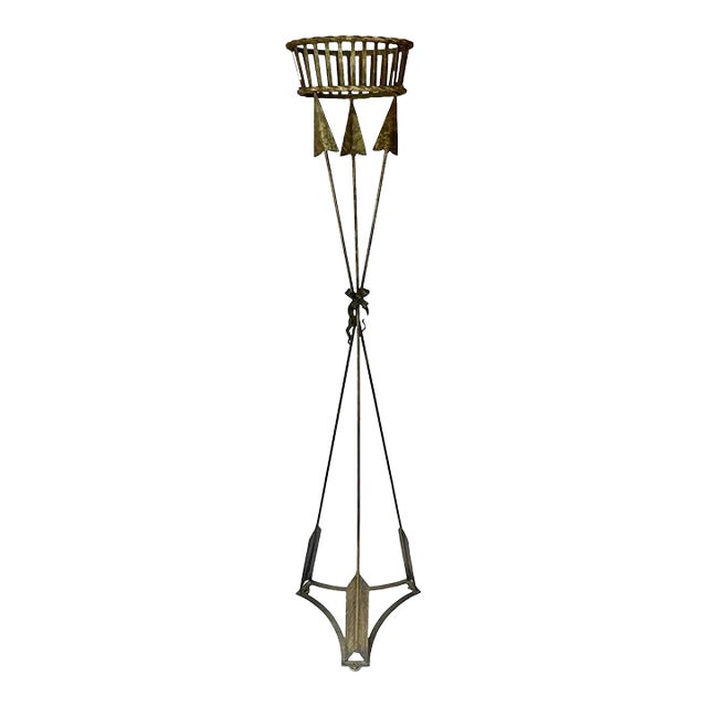 Mid 20th Century Regency Style Wrought Iron Jardiniere For Sale
