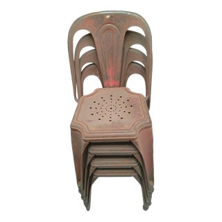 Model A-Chairs by Xavier Pauchard for Tolix, 1927, Set of 4 For Sale