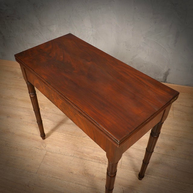1930s Mid-Century Walnut Openable Card Table, 1930s For Sale - Image 5 of 7