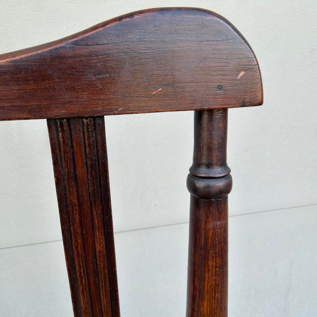 Brown Antique Delaware Valley Banister-Back Side Chair, Circa 1760s For Sale - Image 8 of 14