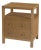 Nora 21 in. W Rectangular Wood 2 Drawer Nightstand with Open Shelf, Light Natural For Sale