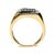 Early 21st Century Men's 10K Yellow Gold 1.00 Cttw Cushion Cluster Black and White Diamond Statement Ring (I-J Color, I2-I3 Clarity) - Ring Size 11 For Sale - Image 5 of 6