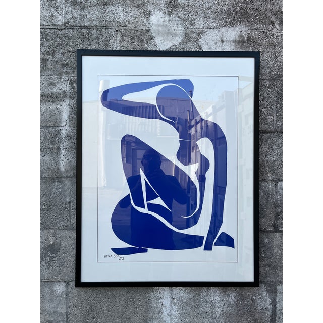 Large Vintage Henry Matisse "Blue Nude Iii" Framed Reproduction. Circa 1980s. For Sale In Miami - Image 6 of 16