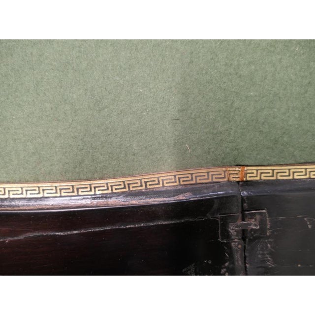 Paint Louis XV French Ebonized Games Table with Brass Inlay For Sale - Image 7 of 9