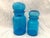 Blue Vintage Pair of Belgium Blue Apothecary Bottles For Sale - Image 8 of 8
