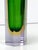 A small mid-century Murano glass sommerso vase, distinguished by its unusual combination of emerald green, golden yellow...
