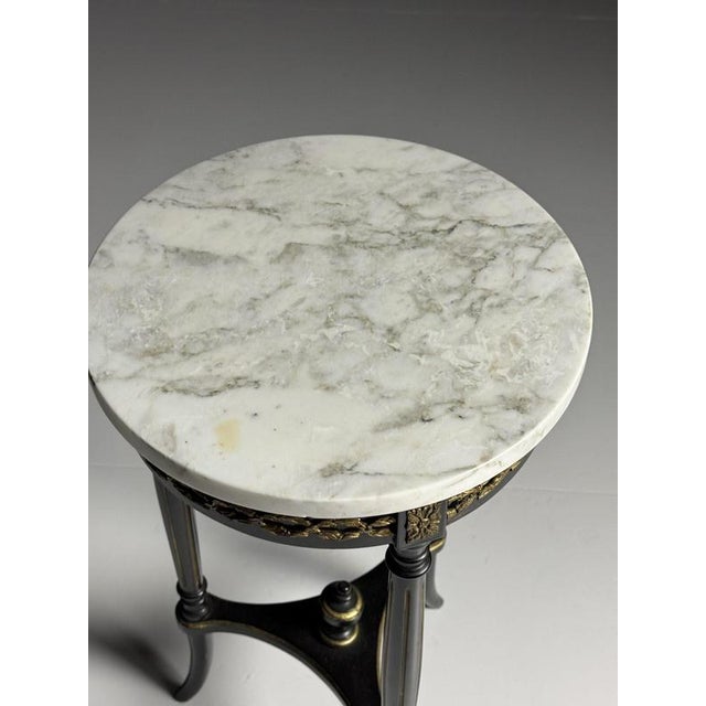 French Side Table with Marble Top For Sale - Image 5 of 14