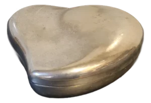 1980s Godinger Heart Shaped Vintage Silver Ring Box
