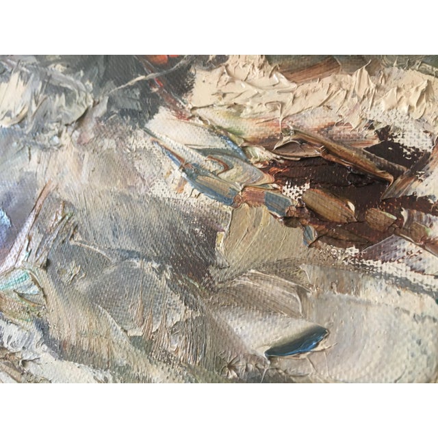 1950s Large Forest Oil Painting on Canvas, 1950 For Sale - Image 5 of 13