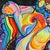 This is a one of a kind original cubist painting by San Diego artist, Alexander Arshansky. Its dimensions are 11" x 14" x...