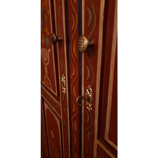 Moroccan Handpainted Wooden Armoire Chairish