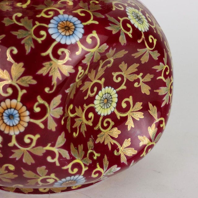 Vintage Viennese Porcelain Vase For Sale - Image 4 of 9