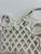 Vintage White Wrought Iron Wall Shelf With Hooks, Ornate Lattice and Floral Detail For Sale - Image 11 of 14