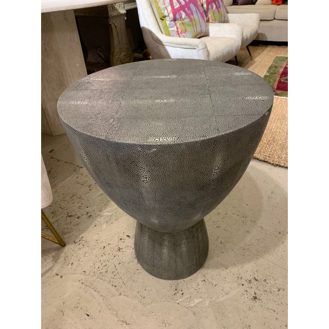 Mr Brown Mr Brown Faux Shagreen Accent Table For Sale - Image 4 of 4