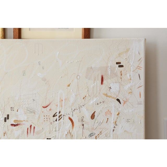 Beige Large Original Abstract Painting by Margot Sinclair For Sale - Image 8 of 13