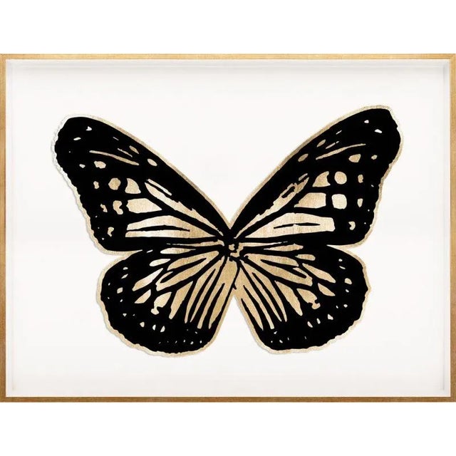 Contemporary Butterfly Royale, Black 2 Framed Artwork For Sale - Image 3 of 3