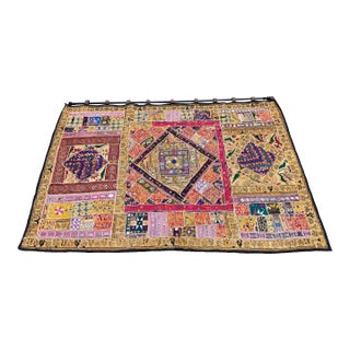 Vintage Rajasthani Traditional Patchwork Wall Hanging For Sale