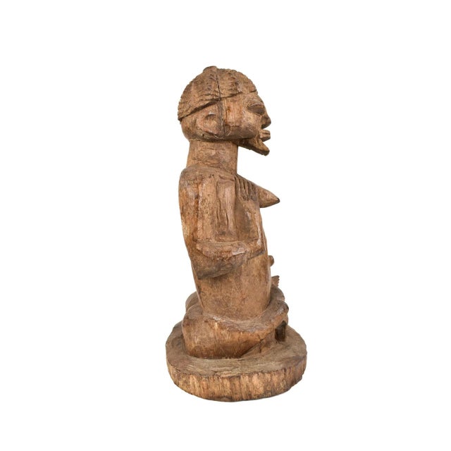 African Early 20th Century Senufo Seated Female Figure Côte d'Ivoire For Sale - Image 3 of 6