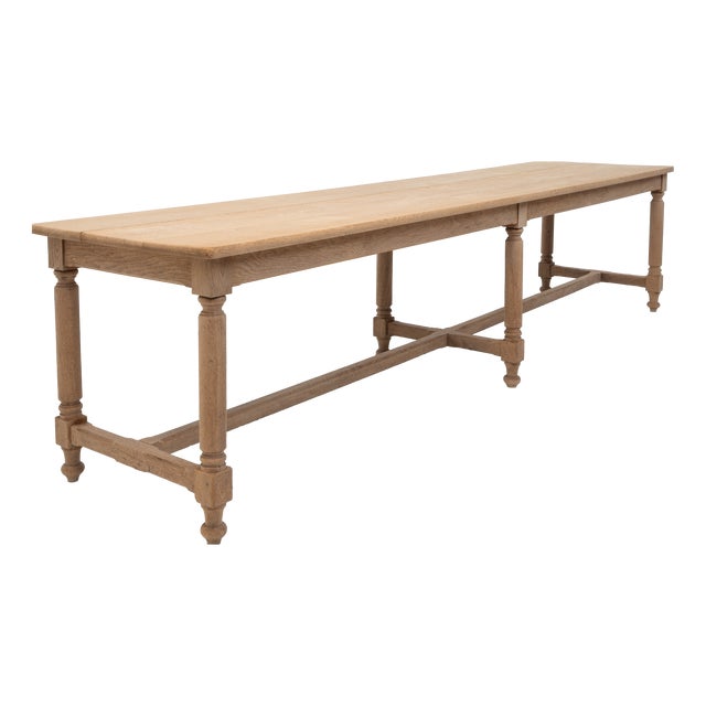 Large Draper's Table in Oak, France, 1920s For Sale