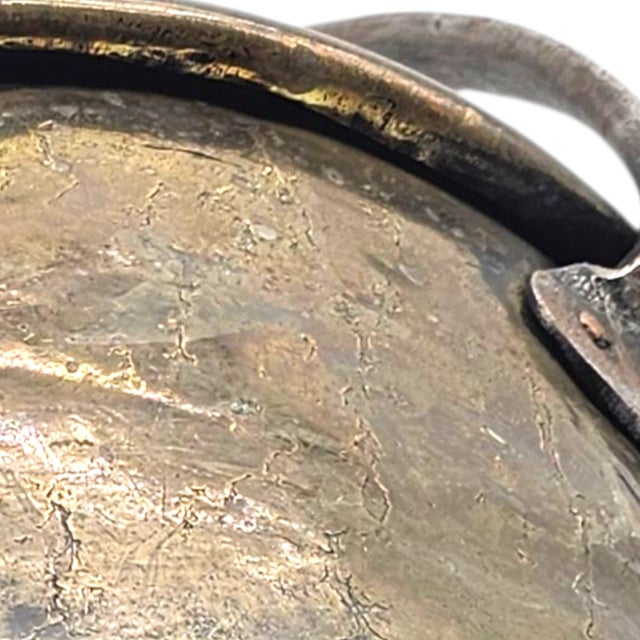 Antique Brass Hearth Bucket Coal Cauldron With Iron Handle, Farmhouse French Country, 13.5" For Sale - Image 9 of 13