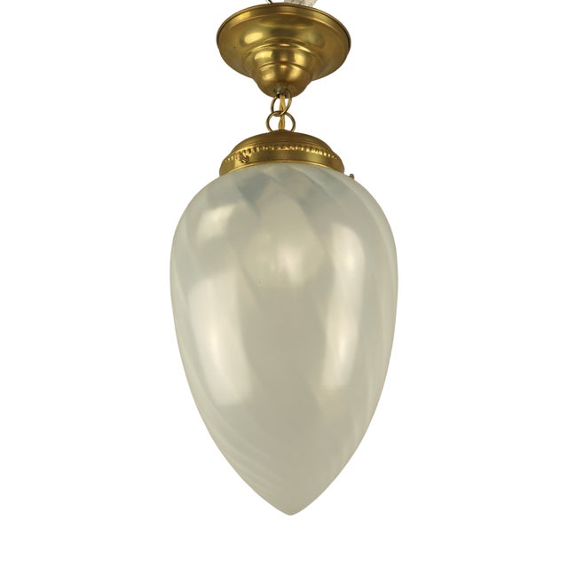 Mid-Century Pendant Light with Drop-Shaped Murano Shade, 1960s For Sale
