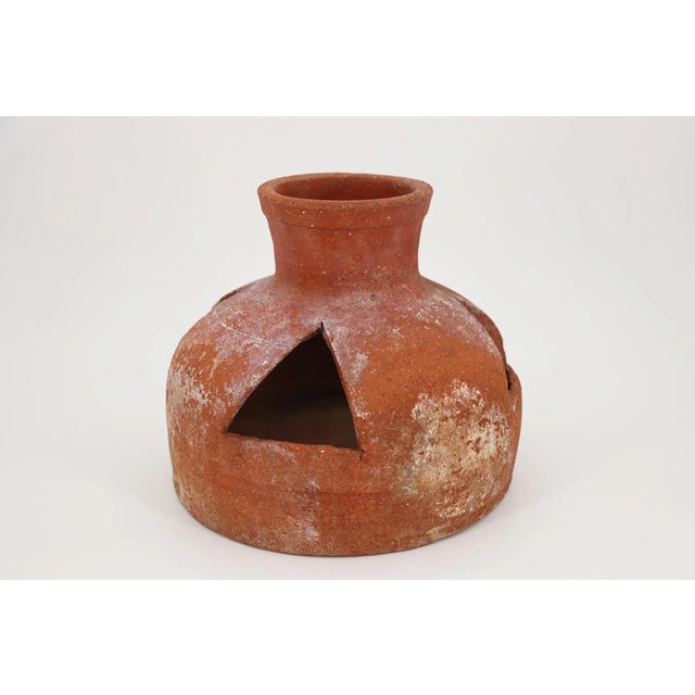 Circa: 18th Century. Origin: Portugal. Material: Terracotta. Item condition: One of the small windows (triangles) with a...
