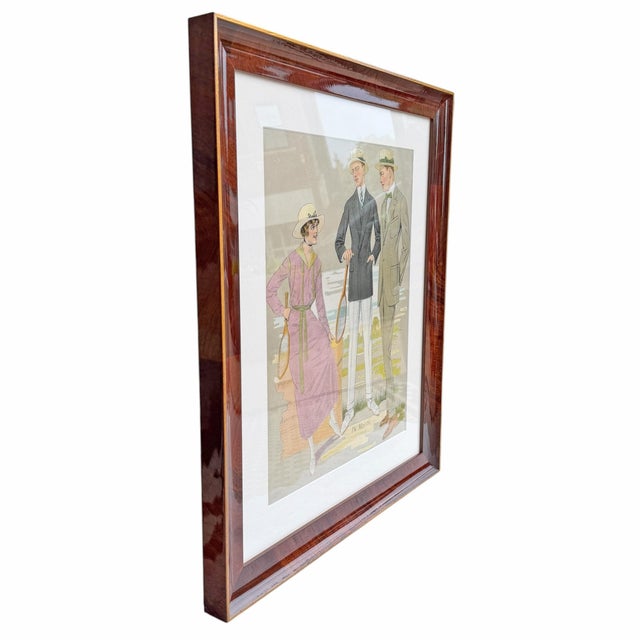 Brown Collection of Five Framed Tailor's Illustrations, C. 1917 For Sale - Image 8 of 15