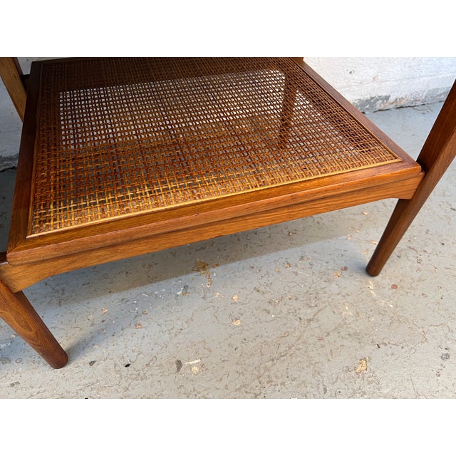 Mid-Century Walnut and Cane Drexel Declaration End Tables by Kipp Stewart For Sale - Image 10 of 14